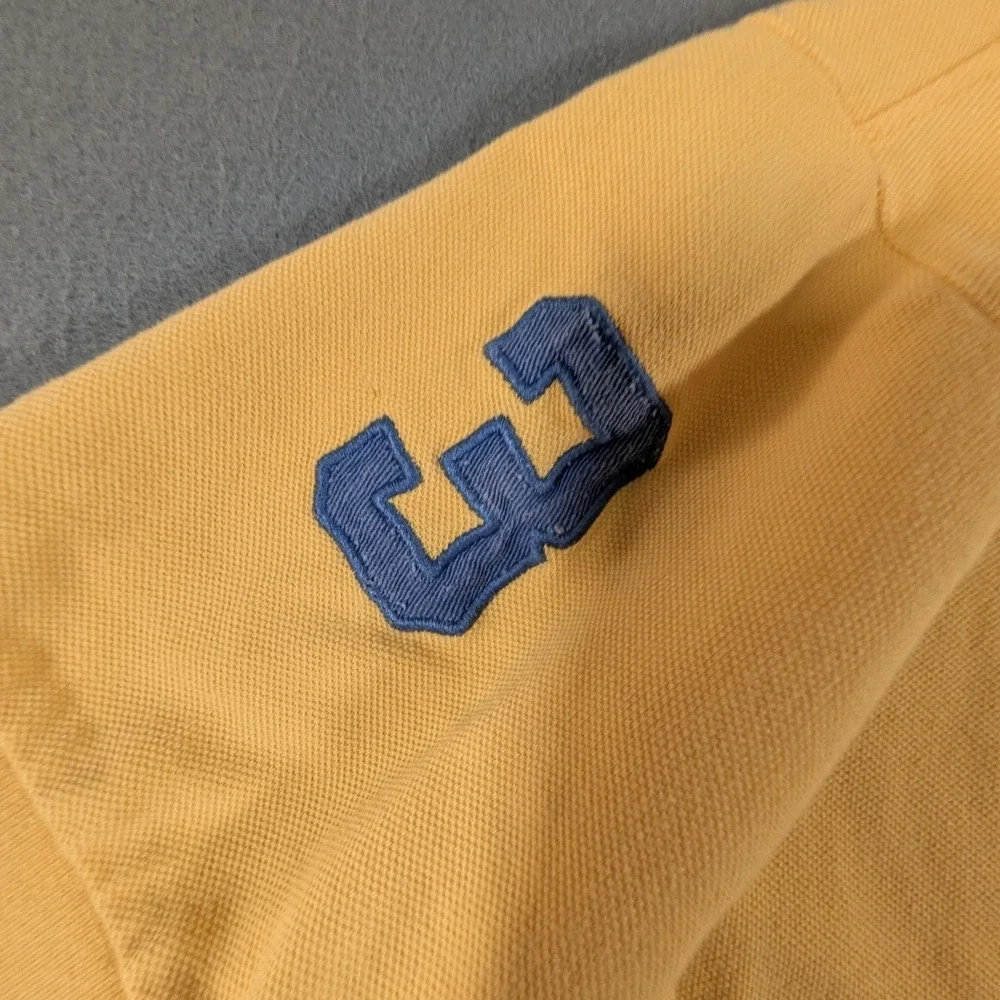 Polo Ralph Lauren Polo Shirt Mens Large Yellow Big Pony Short Sleeve